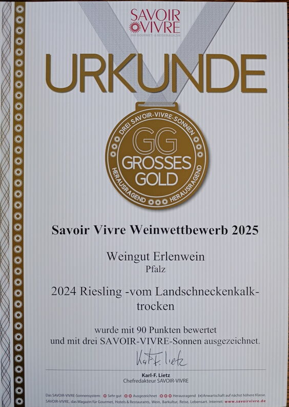 Auszeichnung Savoir Vivre